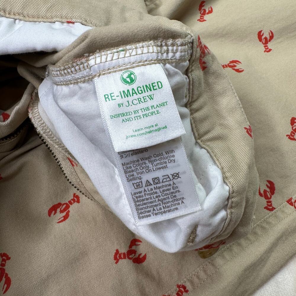 J Crew Lobster Print Pants Women's 8 Nautical Euro Summer Fisherman Nantucket - Picture 16 of 16